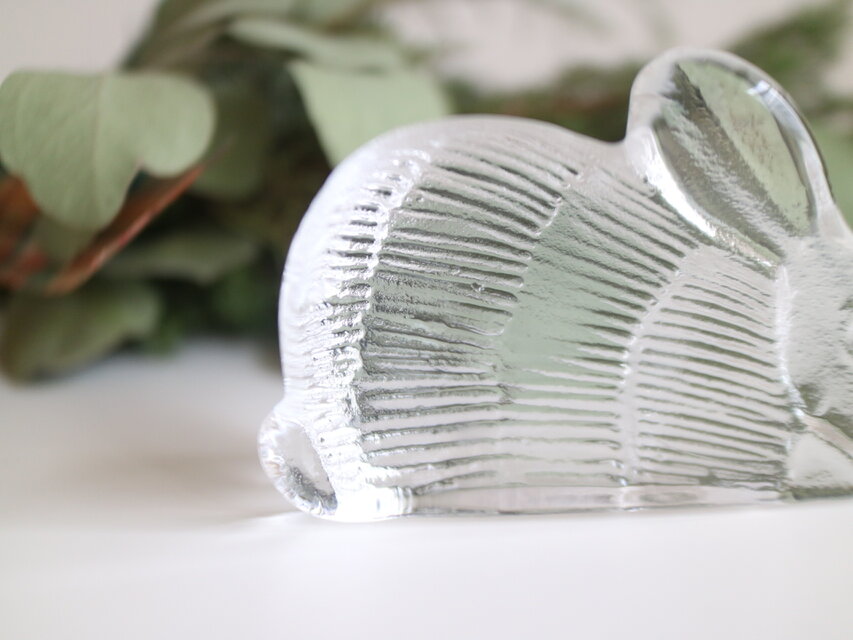 ROYAL KRONA / Lisa Larson / ガラスのオブジェ うさぎ No.5927