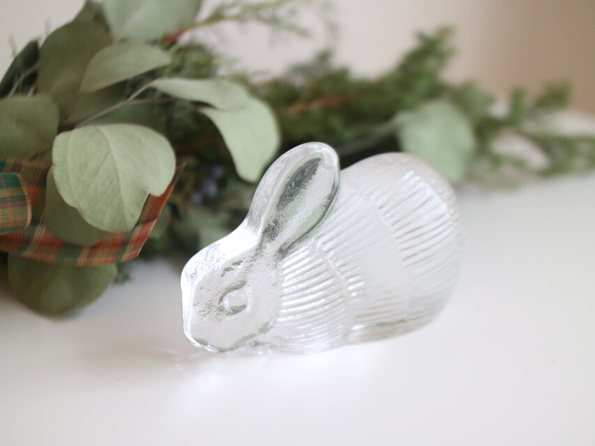 ROYAL KRONA / Lisa Larson / ガラスのオブジェ うさぎ No.5927