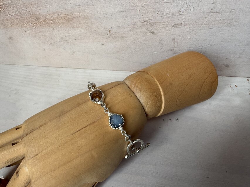 いろいろ天然石のシルバーブレスレット | iichi 日々の暮らしを