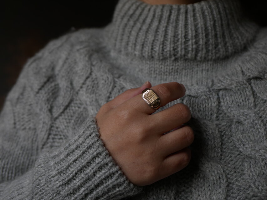 ブギウギ 　純銀製紋章デザインリング　フランスアンティーク　シグネット指輪 ブギウギ 様専用 純銀製紋章デザインリング フランスアンティ ク