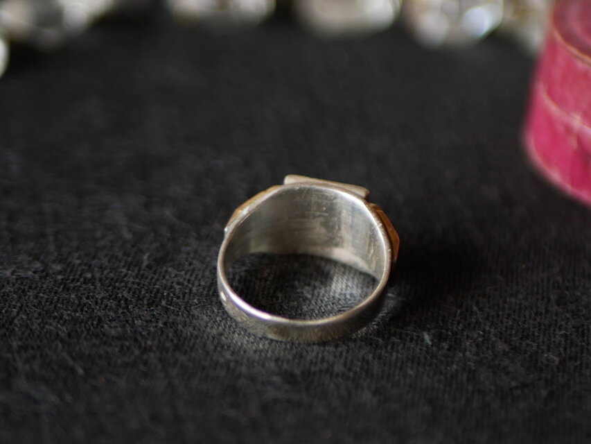 ブギウギ 　純銀製紋章デザインリング　フランスアンティーク　シグネット指輪 ブギウギ 様専用 純銀製紋章デザインリング フランスアンティ ク