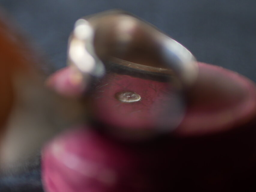 シグネットリング 純銀,K18 シェヴァリエ フランスアンティーク