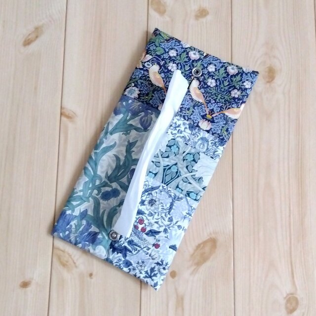 V&Aウィリアムモリス パッチワークの携帯ティッシュケース ボックス