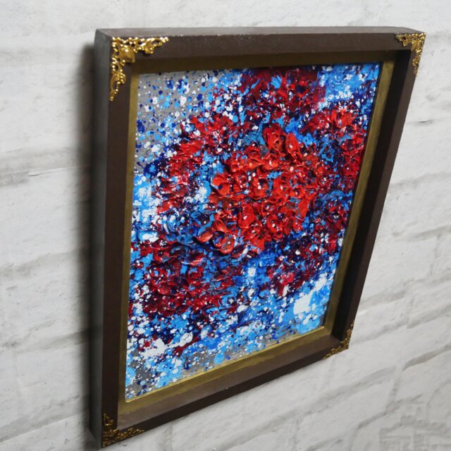 油絵 油彩 油彩画 絵画 絵 【梅雨に咲く赤い紫陽花】 油絵 油彩 油彩画 絵画 絵 【梅雨に咲く赤い紫陽花】 | HIROSHI1990