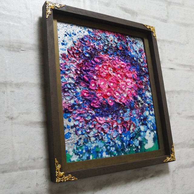 油絵 【梅雨のピンクの雨】 | iichi 日々の暮らしを心地よくする