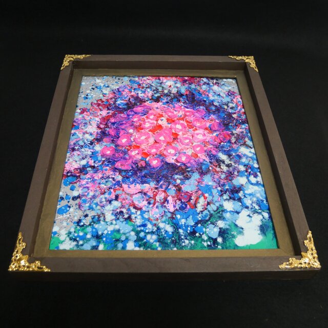 油絵 油彩 油彩画 絵 絵画【梅雨のピンクの雨】 油絵 【梅雨のピンクの雨】 | iichi 日々の暮らしを心地よくする