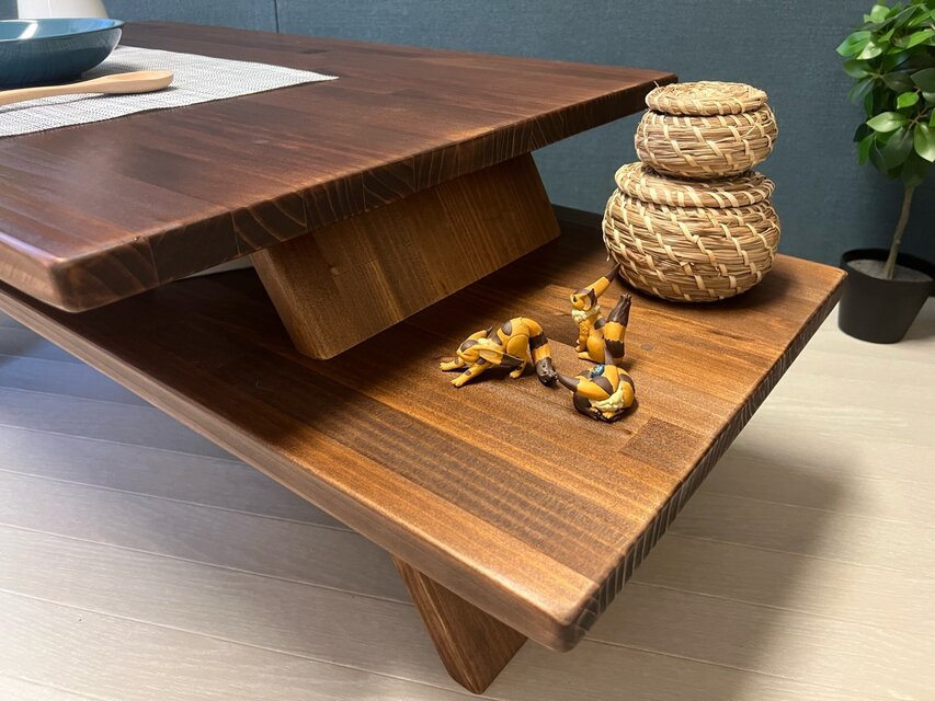 送料無料】 ローテーブル 長方形 アングル脚 110cm 60cm 35cm 収納付き