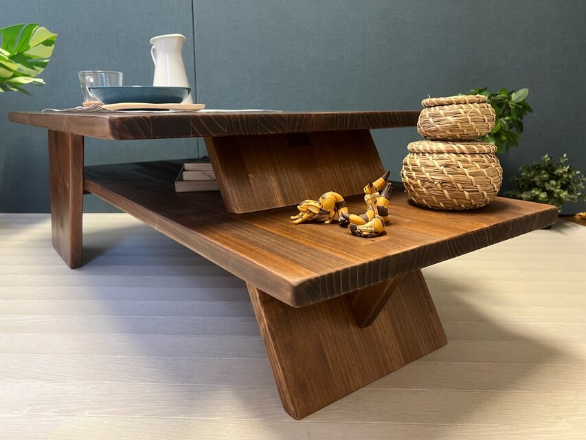 【送料無料】 ローテーブル ロ形 60cm角 パイン ウォルナット 木製脚 送料無料】 ローテーブル ロ形 60cm角 パイン ウォルナット 木製脚