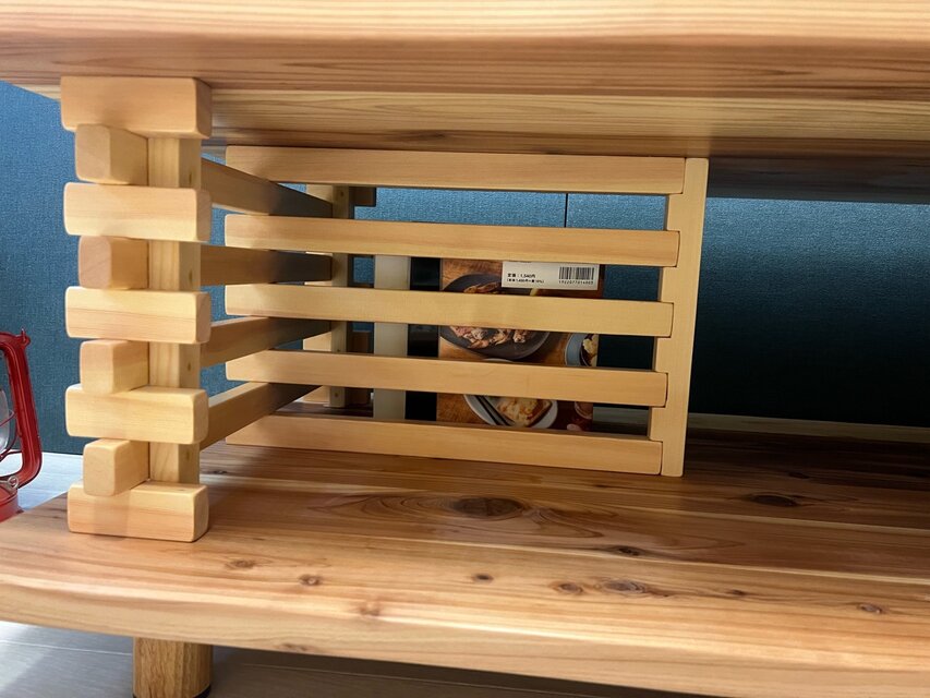 送料無料】 ローテーブル 和風 木組格子形 120cm 60cm 杉 ナチュラル