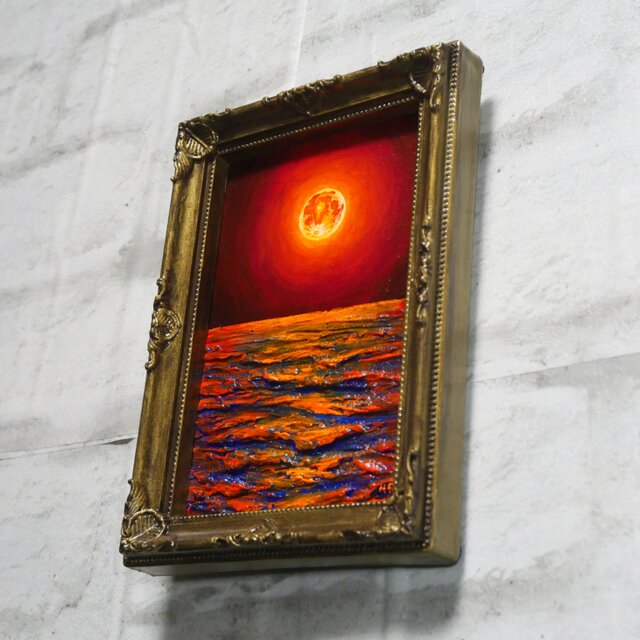 油絵 ミニ絵画【神秘的な夜】 | iichi 日々の暮らしを心地よくする