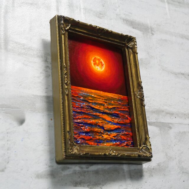 油絵 ミニ絵画【神秘的な夜】 | iichi 日々の暮らしを心地よくする