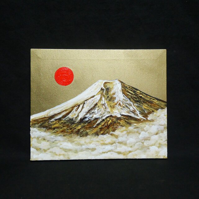 油絵 絵画【黄金富士山】 楽天市場】「黄金富士」【楽天ランキング1位獲得作品】並木修一郎 W