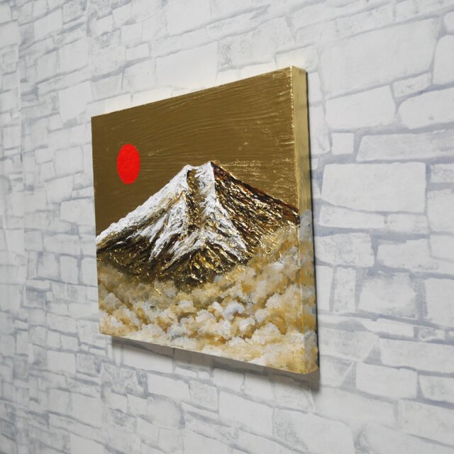 黄金富士】金運・運気上昇を願う 贅沢な純金色彩の油彩画｜開運 富士山