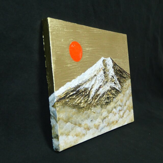 黄金富士】金運・運気上昇を願う 贅沢な純金色彩の油彩画｜開運 富士山