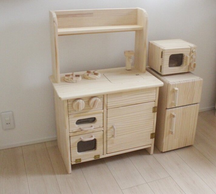 完成品」対面式おままごとキッチン～ナチュラル～ | iichi 日々の