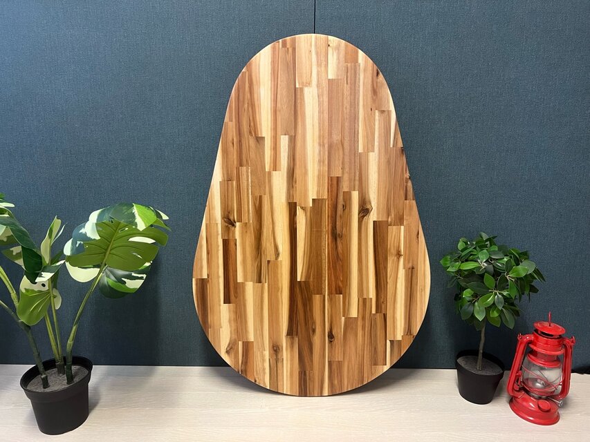 送料無料】 ローテーブル だるま形 90cm 60cm アカシア 折りたたみ脚