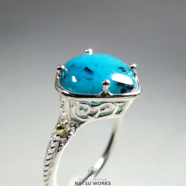 クリソコラ カルセドニー リング / Chrysocolla Chalcedony with 18k