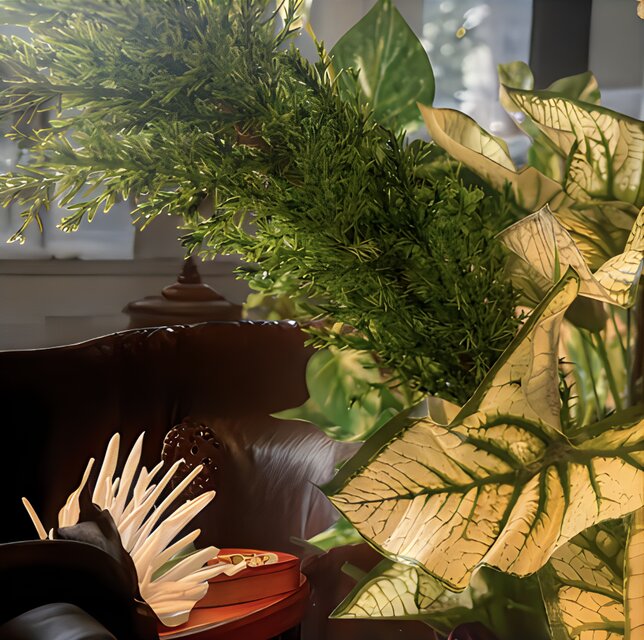 光触媒　人工観葉植物　ウォールグリーン　フェイクグリーン　カラジュームアレンジ@ 光触媒 人工観葉植物 ウォールグリーン フェイクグリーン カラジューム
