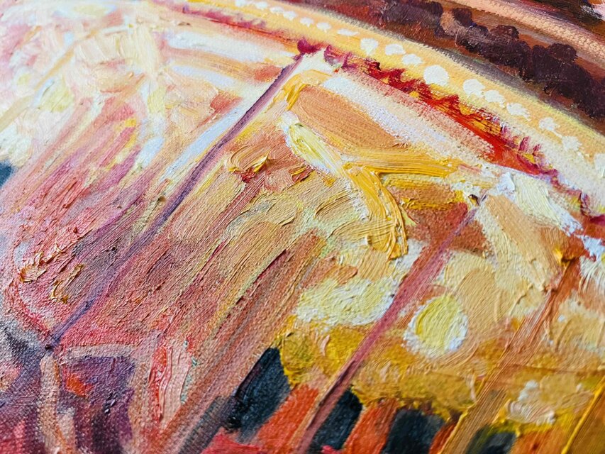 32×41㎝「夜のメリーゴーランド6」原画・油彩画・F6 | iichi 日々の