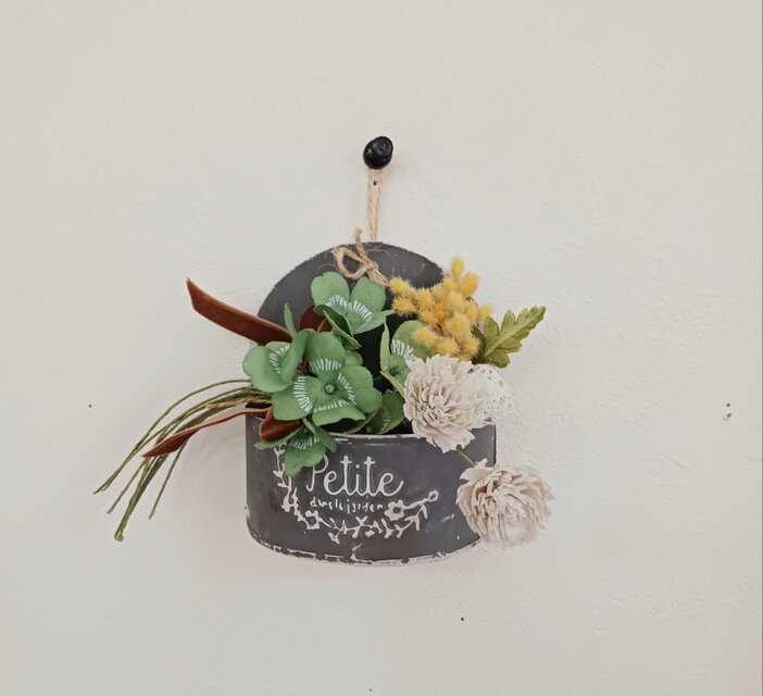染め布花☆しろつめくさと四つ葉のクローバーの花束・花飾り | iichi