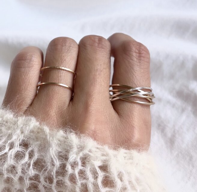 期間限定】【ホリデーリングセット】Classy3連6連リング & Stardust