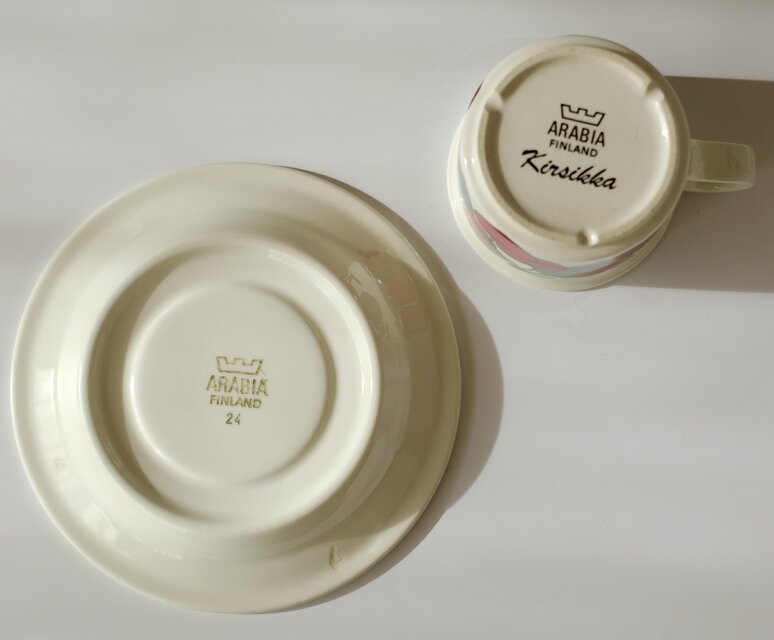 ARABIA Kirsikka C&S アラビア キルシッカ コーヒーカップ＆ソーサー①