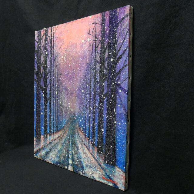 油絵 【雪降る幻想】 | iichi 日々の暮らしを心地よくするハンドメイド