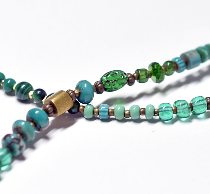 アクセサリー ayapan Hizm/SK accessory/にゃんこ散歩ペンダントM 4mm幅 多色グラデ ピアノ