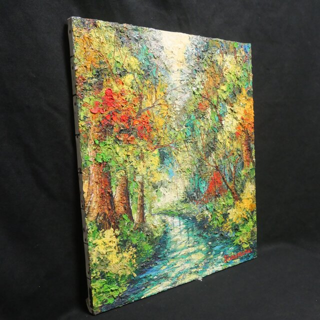 油絵　自作　F6 高級油絵具 西村拡人 『桜と富士（芝川町より）』 油絵・油彩 F6（6号） : 内田