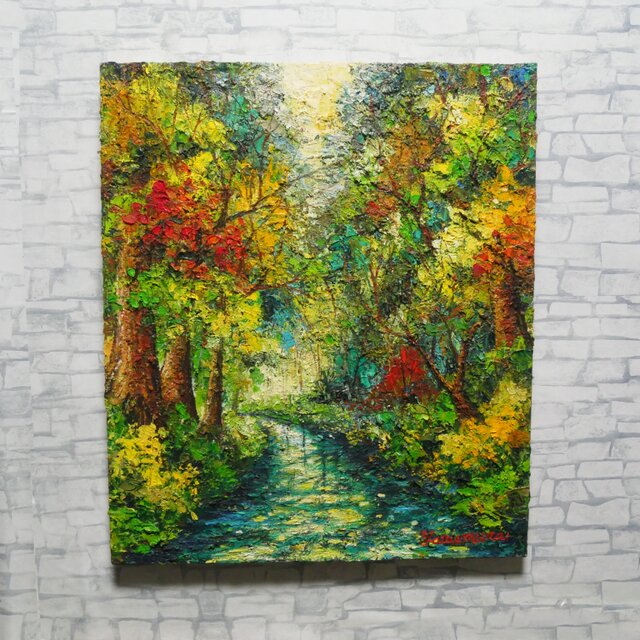 油絵【色彩の森】 | iichi 日々の暮らしを心地よくするハンドメイドや