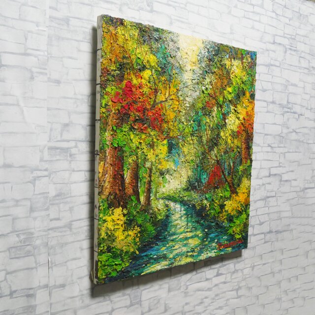 油絵【色彩の森】 | iichi 日々の暮らしを心地よくするハンドメイドや