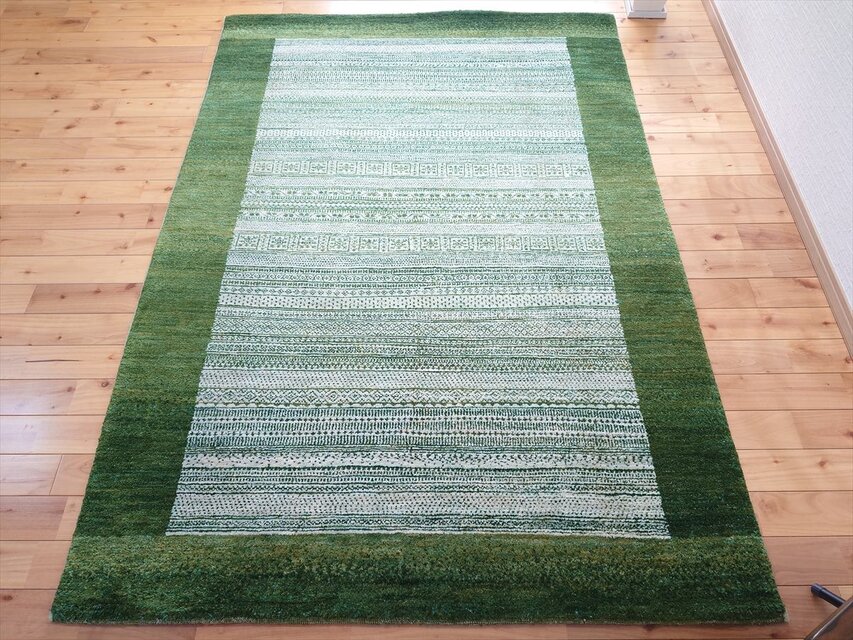 天然ラグ ガゼニラハット COLOR Ver, ラグ 201x140cm Green D832