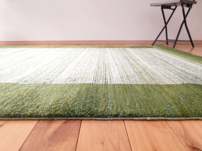 天然ラグ ガゼニラハット COLOR Ver, ラグ 201x140cm Green D832