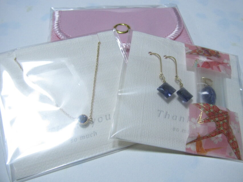 2026年福袋】k18YG*アイオライトのブレスレットとピアス | iichi 日々