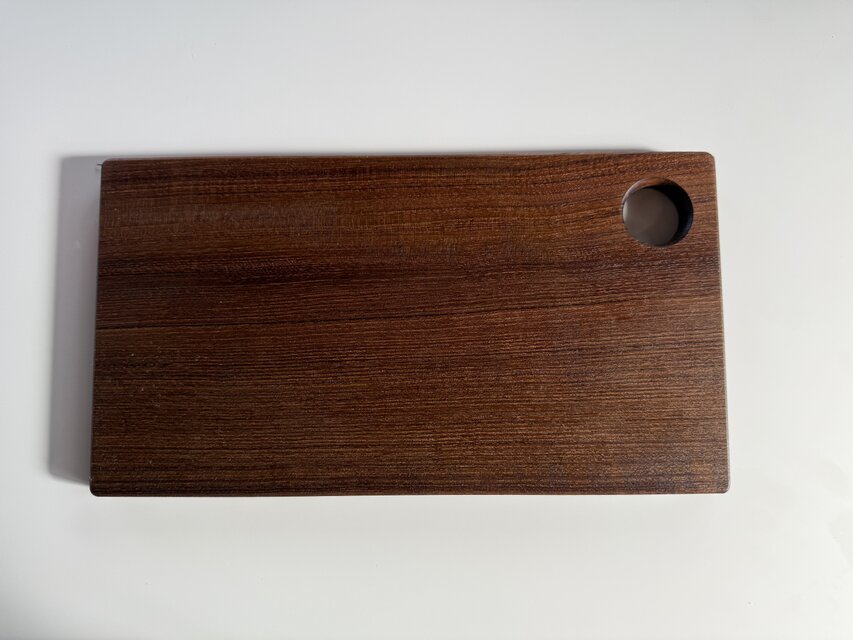 チーク 無垢カッティングボード 17×165×300mm 亜麻仁油仕上げ 穴付き 1