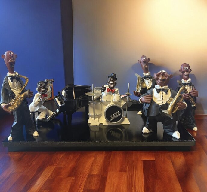 黒人ジャズバンド フィギア 台座付き7点セット@@@ | iichi 日々の