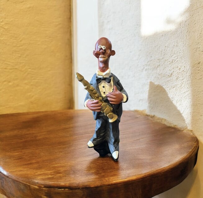 黒人ジャズバンド フィギア 台座付き7点セット@@@ | iichi 日々の