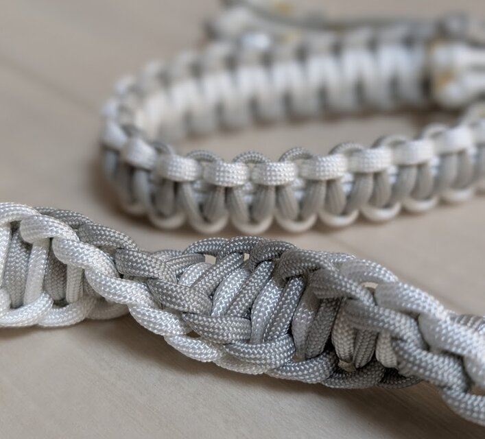 パラコードリード 大型犬用 W ねじり平編みカフェリード 100cm 2