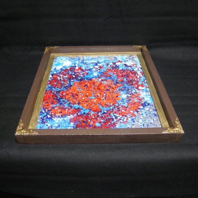 原画】梅雨空を彩る。深く鮮やかな「赤い紫陽花」の油彩画 | iichi