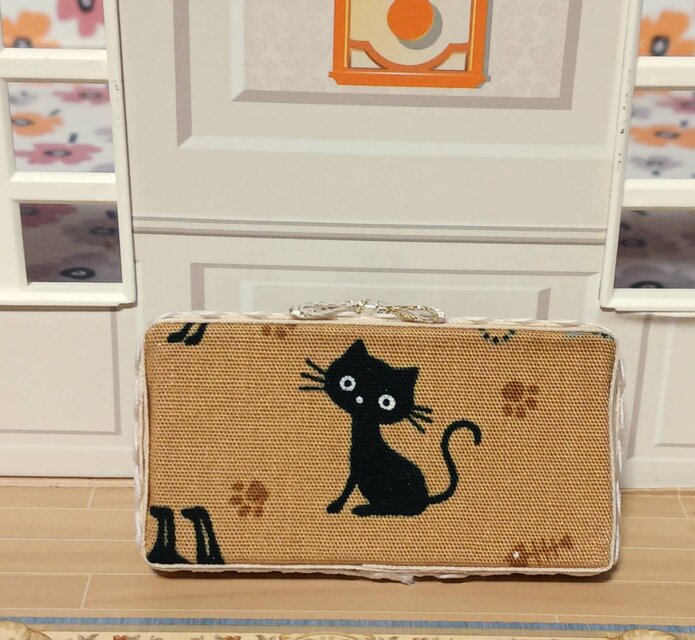 猫デザインのミニチュアソファ－樹脂手作りケーキ・パピオカ6点セット