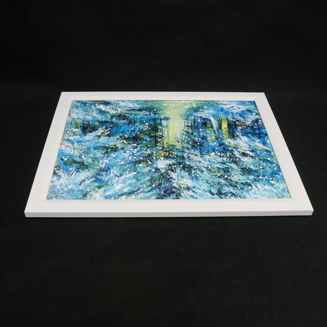 油彩画【雪の森の光】冬の風景 | iichi 日々の暮らしを心地よくする