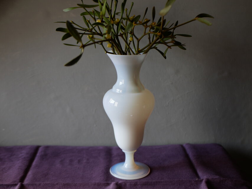 オパリンフラワーベース 花器 花瓶 オパリン フランスヴィンテージ