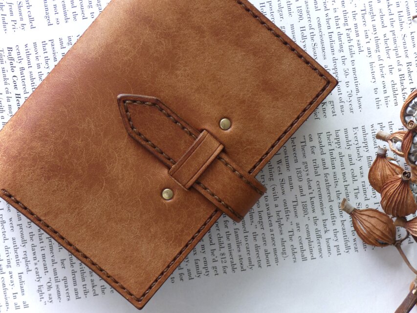 トラベラーズノートカバー／パスポートサイズ／革／ブラウン | iichi