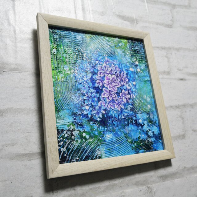 油絵 油彩 油彩画 絵 絵画 【紫陽花の万華鏡】 | iichi 日々の暮らしを