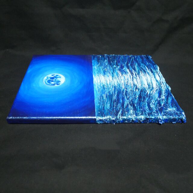 油絵 油彩 油彩画 絵 絵画 【青い月 】F4号 油絵 油彩 油彩画 絵 絵画 【青い月】F4号 | iichi 日々の暮らしを