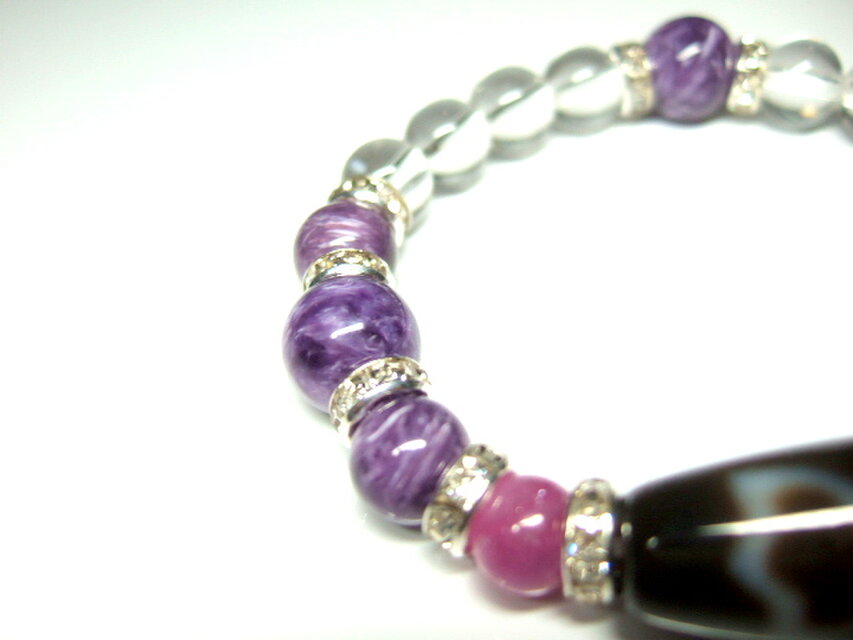 龍　水蓮華　三眼天珠　至純高級天珠　しゅごい！ 龍・水蓮華・三眼天珠・至純高級天珠／約12×38mm前後 – 天然石の