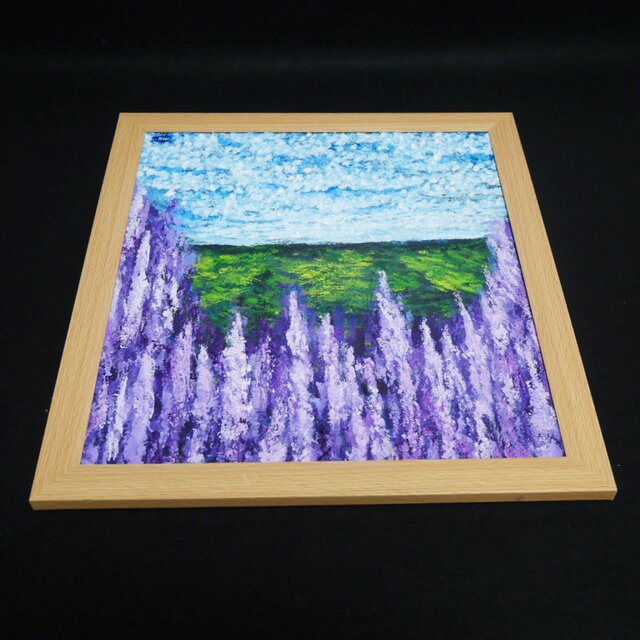 油絵 油彩 油彩画 絵 絵画【ネモフィラと藤の花】 油絵 油彩 油彩画 絵 絵画【ネモフィラと藤の花】春〜初夏を感じる