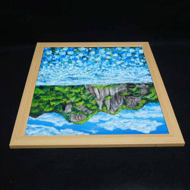 油絵 油彩 油彩画 絵 絵画 【青の洞窟のネモフィラ】 | iichi 日々の