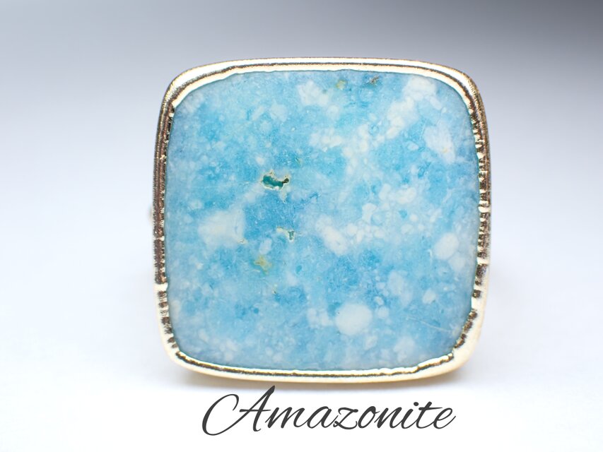 最新作☆『スカイアマゾナイト』ひとめぼれリング | iichi 日々の