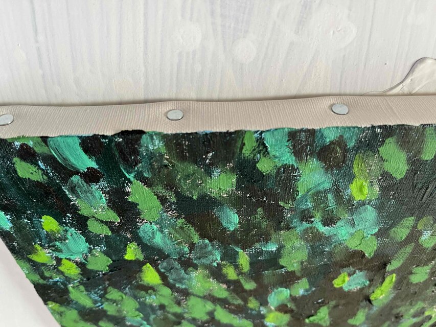 油彩画 原画「公園の木」アート 絵画 32×41㎝ F6 キャンバス | iichi